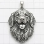 personalized 3d silver golden retriever pet memory necklace pendant
